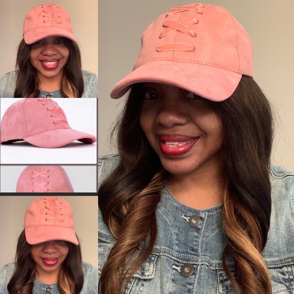 Grace Accessories - Velvet Lace Up Faux Suede Cap